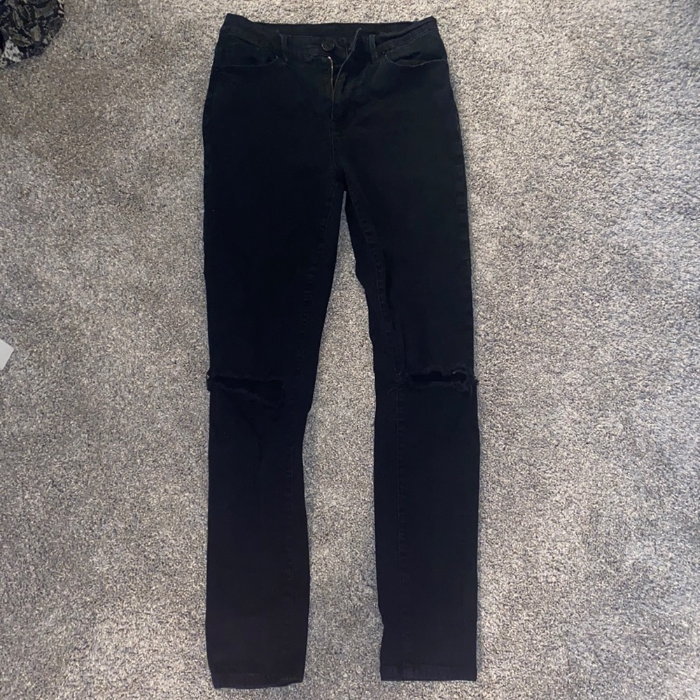 Urban outfitters black ripped jeans